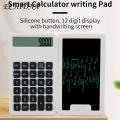 Dual Function Calculator Smart Desk Calculator with Large 12-digit Display Notepad Rechargeable Battery Powered Ideal for Math Calculator Notepad.