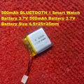 3.7V 500mAh Battery 3.7V Battery Size 25x25x4.5mm 500mAh Rechargeable Battery 3.7V Battery For Bluetooth Headphone Watch Batteries 3.7V Rechargeable Battery. 