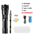 Powerful Rechargeable Flashlight GT10 LED High Power Flashlights Long Range Torch Tactical Lantern For Emergency. 