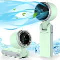 Handheld Portable LED Display Five Wind Modes Rechargeable Turbo Fan.