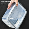 Kitchen Refrigerator Storage Box Sealed Food Organizer Ginger Garlic Onion Container with Removable Drain Plate.