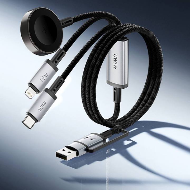 WiWU%20Wi-C050%20Legend%20Series%203in1%20USB-A%20+%20Type-C%20to%20Lightning%20%E2%80%93%20Type-C%20%E2%80%93%20Smart%20Watch%20Charging%20Cable%20100W%201.2M%20-%20Image%204
