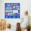 Circle Learning Center Pocket Chart for Daily Math Activities Classroom. 
