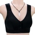 36~46 Women Front Button Bra without padding Plus Size bras Mother's Wireless Top Underwear Large Bralette 5123. 