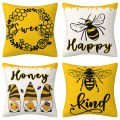Amazon Best Selling Yellow Bee Festival Linen Throw Pillow Cover Home Decor Cushion Sofa Cushion Cover Gnome. 
