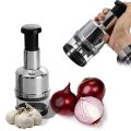 Manual Onion Chopper Garlic Crusher Hand Presser Food Cutter Meat Mincer Handheld Press for Vegetable Grinder Kitchen Tool. 