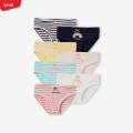 Girls 3 Pack Premium Assorted Colors Solid Print Design Cotton Panty. 