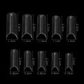 500/550pcs Water Pipe Square Nail Tips XL Clear/Nature Half Cover False Nail Tips 0-9 size Square Extend Long False Nail Tip%TD.