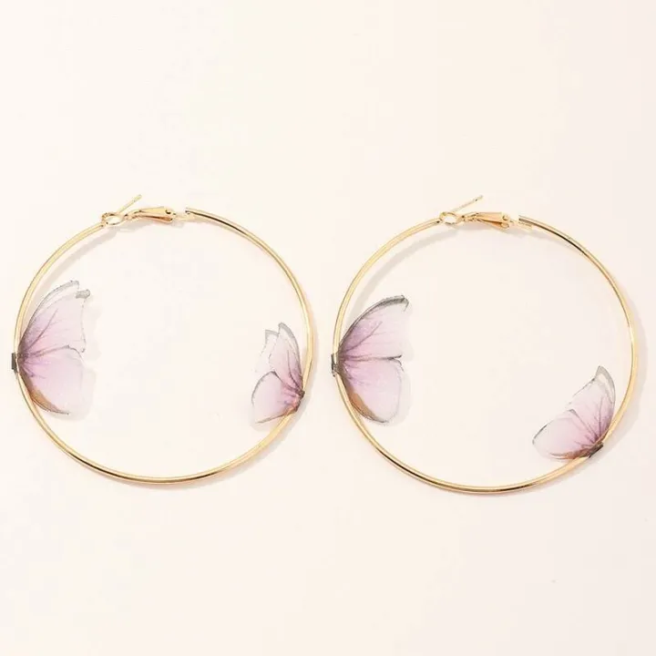 Trendy%20Big%20Hoop%20Earrings%20Aesthetic%20Butterfly%20Wing%20Earrings%20Large%20Hoop%20Earrings%20for%20Women/%20Earrings%20for%20Girls%20Simple%20Stylish%20New%20Collection%20-%20Image%204