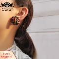 Carat Drop Earrings Round Design Retro Female Beaded Jewelry Earrings. 