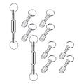 12 Pieces Metal Magnet Keychain Magnetic Keychain Pocket Keyring Magnet Holder with Split Ring Jewelry Test Magnet.