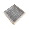 22QR Plaid Tablecloth, Fabric, Cotton Linen, Small Fresh Simple Lace Desk Mat, Ins Wind Student Rectangular Coffee Table.