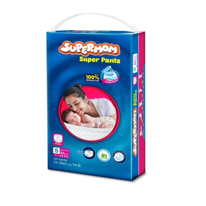 Supermom Baby Pant Diaper Small (0-8) Kg - 42 pcs