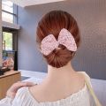 1PC Women Girl Multicolor Bun Print Headband Hairpin DIY Cloth Hair Circle Bun Maker Ponytail Holder Curler Hair Accessories.