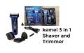 Kemei KM-6330 3 in 1 Professional Hair Trimmer Super Grooming Kit Shaver Clipper Nose Trimmer. 