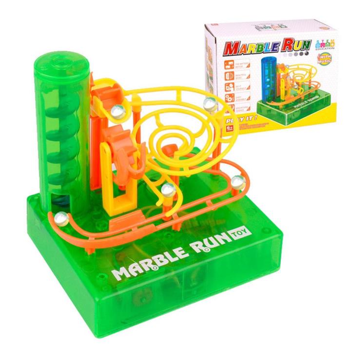 DIY Electric Maze Ball Track Marble Race Run Blocks Inserted Building Blocks for Kids Children Early Education Puzzles Toys Gift-A
