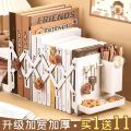 Retractable book stand for students Korean version of the book stand foldable bookshelf book baffle high school student desk storage metal. 
