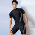 Jiyang swimsuit men's swim trunks 22 new short sleeve five-point pants full body suit hot spring men's swimsuit teen. 