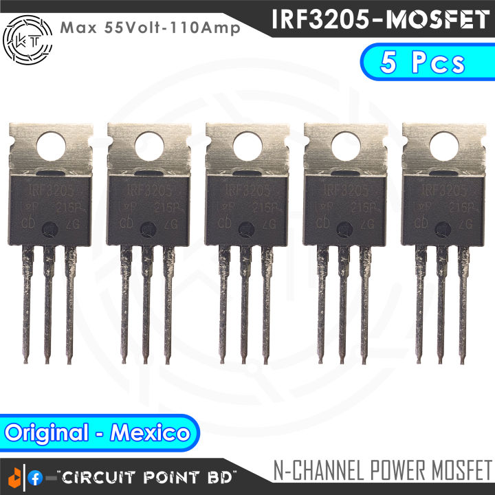 5pcs Irf3205 N Channel Power Mosfet Original Mexico Irf 3205 3 Pin Max 55v 110a 200w To 220 Ic 5pcs Irf3205 N Channel Power Mosfet Original Mexico Irf 3205 3 Pin Max 55v 110a 200w To 220 Ic