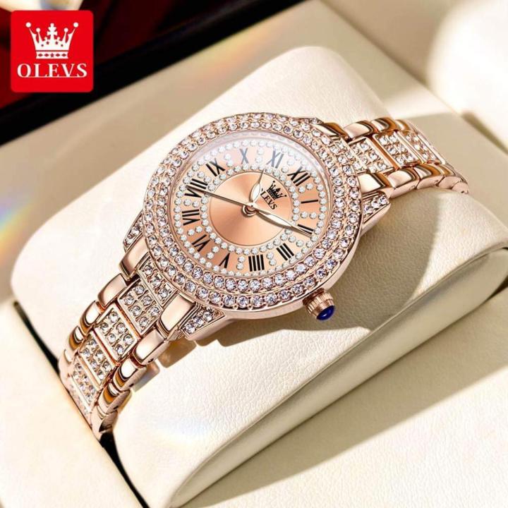 Olevs%20Stainless%20Steel%20Strap%20&%20Alloy%20Case%20Classic%20Analog%20Quartz%20Wristwatch%20for%20Women%20%E2%80%93%20Ladies%20Watch%20Gift%20Model%209943%20-%20Image%202