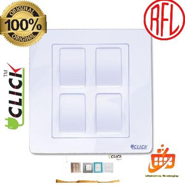 Click Prime 4 Gang 1 Way Switch | Daraz.com.bd