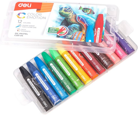 Deli EC20104 Color Emotion 12 Colors Oil Pastel