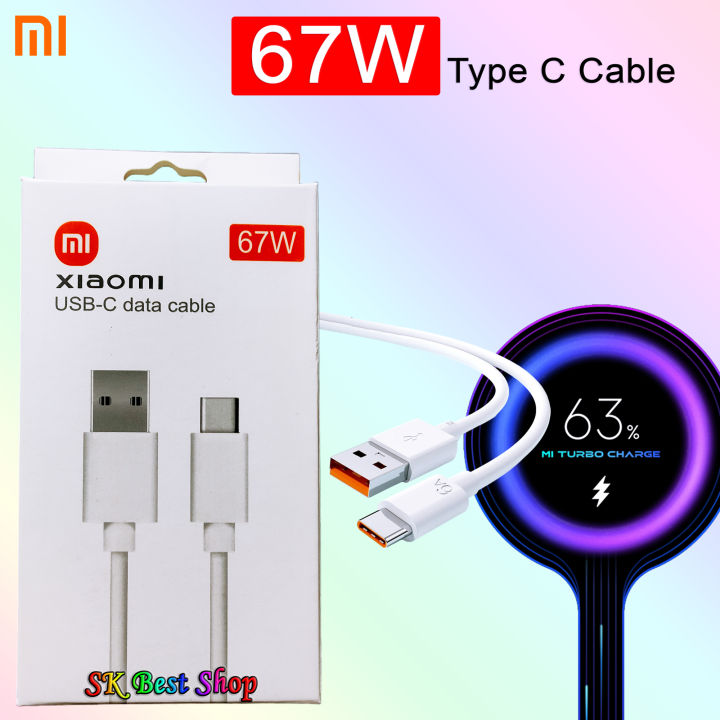 Xiaomi Type-C 6A 67w Turbo Charger Cable Quick Charging Type C USB