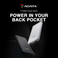 Adata T10000 Dual USB Ultra Slim 10000mah Power Bank (Black). 