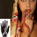 Henna Sticker Mehndi Bridal Tatto Design Waterproof Stencils Reusable 1 Pair = 2 Pieces. 