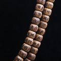 Authentic natural bean wood Tibetan six-character mantra Tibetan Buddhist prayer rosary 10mm unisex bracelet.