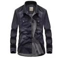 Denim Long Sleeve Casual Shirt For Man.