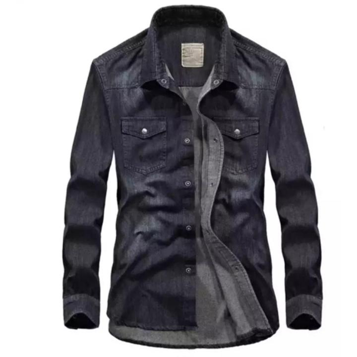 Denim Long Sleeve Casual Shirt For Man