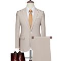 Mens Business Casual Suit 6XL Suit Jacket With Pant Candy Colors Slim Fit Formal Work Wedding Dress White Pink Red Suits 2 Piece. 
