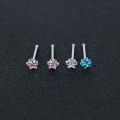 ZS 22g CZ Crystal Nose Studs Sets 12PCS/3PCS Nose Rings Studs Set Stainless Steel Nose Piercing Screws Fashion Nose Septum Rings.