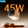 Anker Nano 45W GaN Charger with Smart Display (A121D) – Compact Fast Charging Power. 