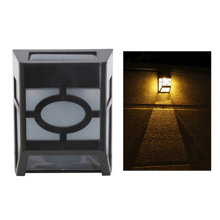 【3C VictoryEagle】Wall Fence Lights Solar Powered 2 LED Sensor Waterproof Outdoor Garden Path Patio Spot Lamp Landscape Lighting Pack of 1 -