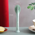 Three-in-one Environmentally Travel picnic Friendly Wheat Straw Tableware Sustainable Knife fork spoon three in one portable 1 set.