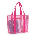 Pink Fashion Large Capacity Mesh Women'S Beach Bag Shoulder Bag Handbag.