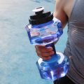 500/1500/2200ml PET Dumbbell Shaped Kettle Outdoor Fitness Cycling Water Bottle Weight Strong Water Drinks Accessories. 