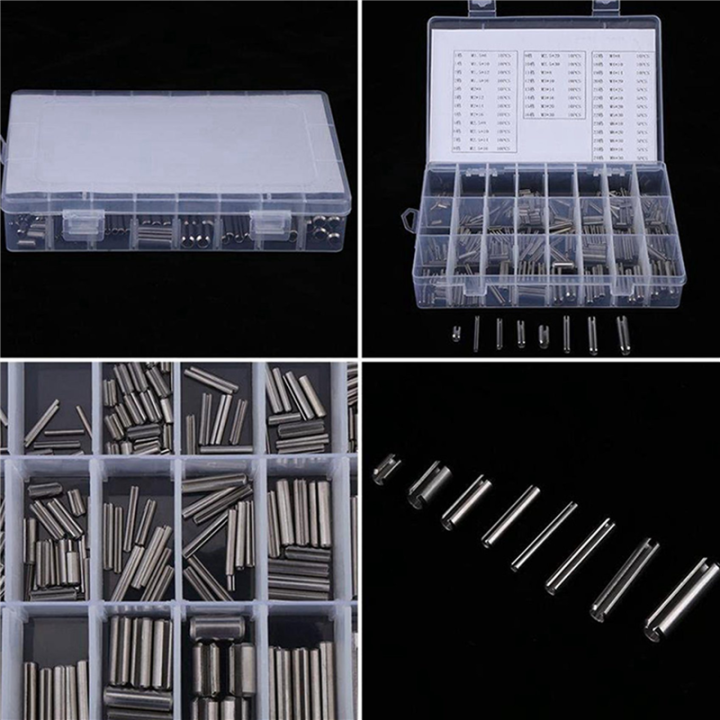 840Pcs%20Stainless%20Steel%20Slotted%20Spring%20Pin%20Assortment%20Kit,%20Split%20Spring%20Dowel%20Tension%20Roll%20Pins%20with%20Box%20-%20Image%203