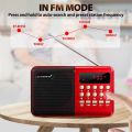 KK11 Mini Portable Radio Handheld Digital FM USB TF MP3 Player Speaker Rechargeable FM Radio For The Elderly. 