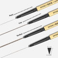 Small Gold Bar Double Head Eyebrow Pencil Waterproof Sweat Proof Triangular Rotating Eyebrows Pen Natural Three-dimensional Long-lasting Eyebrow Pencil.