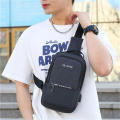 Casual Chest bag Small USB charge shoulder bag Oxford Waterproof USB charging port Nylon Cross bag for Outdoor Male. 