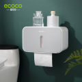 Ecoco single-layer pop-up window hanging pole tissue box bathroom wall-mounted non-perforated toilet paper box waterproof storage. 