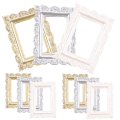 9 Pcs Photo Frame Ornaments Holders Picture Frames Mini Houses Miniature Photograph Background Props Retro Resin Compact Wall. 