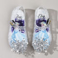 Disney Girl's Princess Shoes Frozen Elsa Princess Soft Sole Shoes Summer Children's Crystal Shiny Girls Sandals.