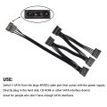 4Pin Hard Drive Power Cable 1 Male To 3/4/5/6 Female Splitter Adapter SATA Power Hard Disk Extension for DIY PC Sever.