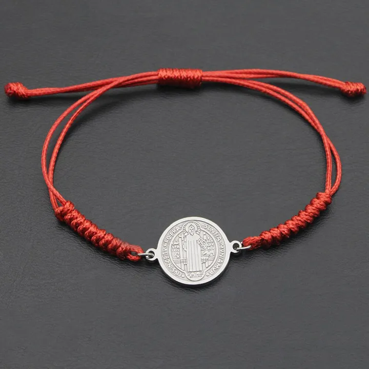Catholic%20Religious%20Belief%20St.%20Benedict%20Cross%20Stainless%20Steel%20Bracelets%20Manual%20Chinese%20Knot%20Bracelets%20Men%20Adjustable%20Jewelry%20Gift%20-%20Image%205