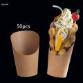 100Pcs Fry Holder Kraft Paper Cups Holder Thickened for Wedding. 