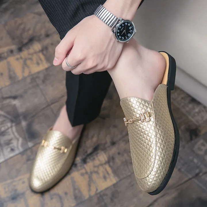 Luxury%20Brand%20Gold%20Men%20Slipper%20Mules%20Buckle%20Loafers%20Mens%20Leather%20Designer%20Shoes%20Flat%20Heel%20Party%20Slippers%20Slip%20On%20Chaussure%20Homme%20-%20Image%202